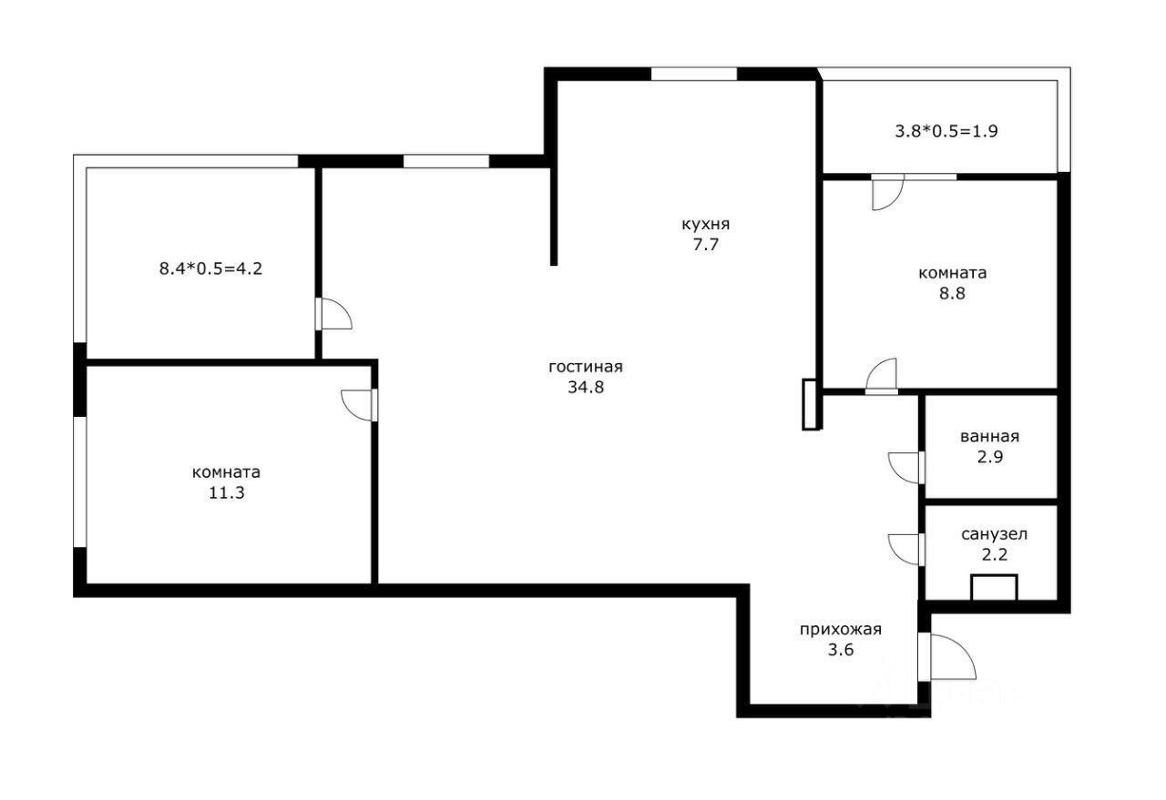 квартира г Краснодар р-н Прикубанский мкр Любимово 5/1 фото 2
