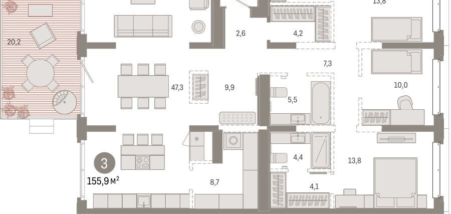 квартира г Тюмень жилой комплекс На Минской фото 2