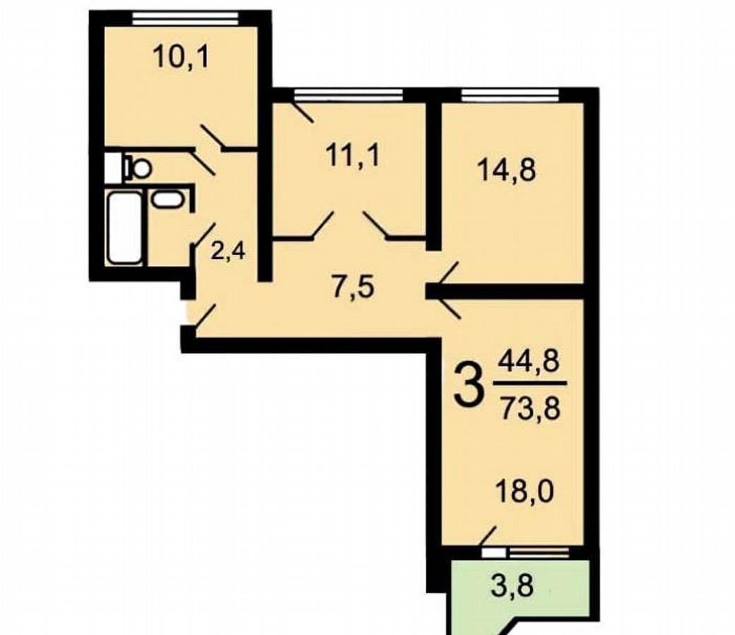 квартира г Москва метро Марьино ул Маршала Голованова 20 фото 26