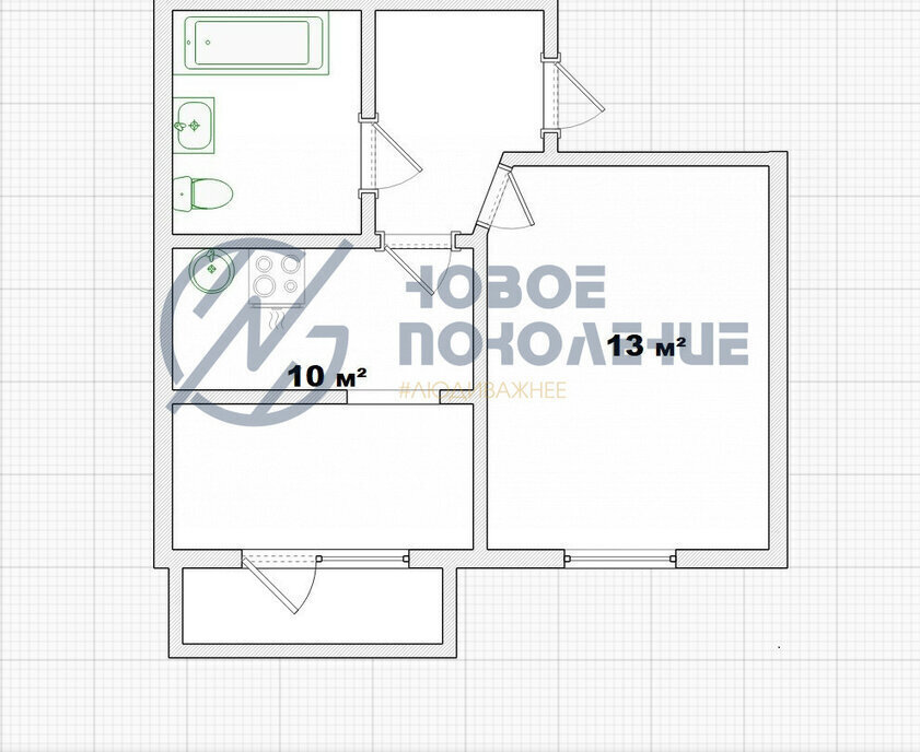 квартира г Омск ул 2-я Учхозная 4к/1 фото 5