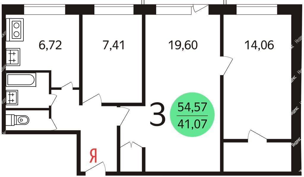 квартира г Москва метро Бульвар Рокоссовского ул Глебовская 3к/1 фото 16