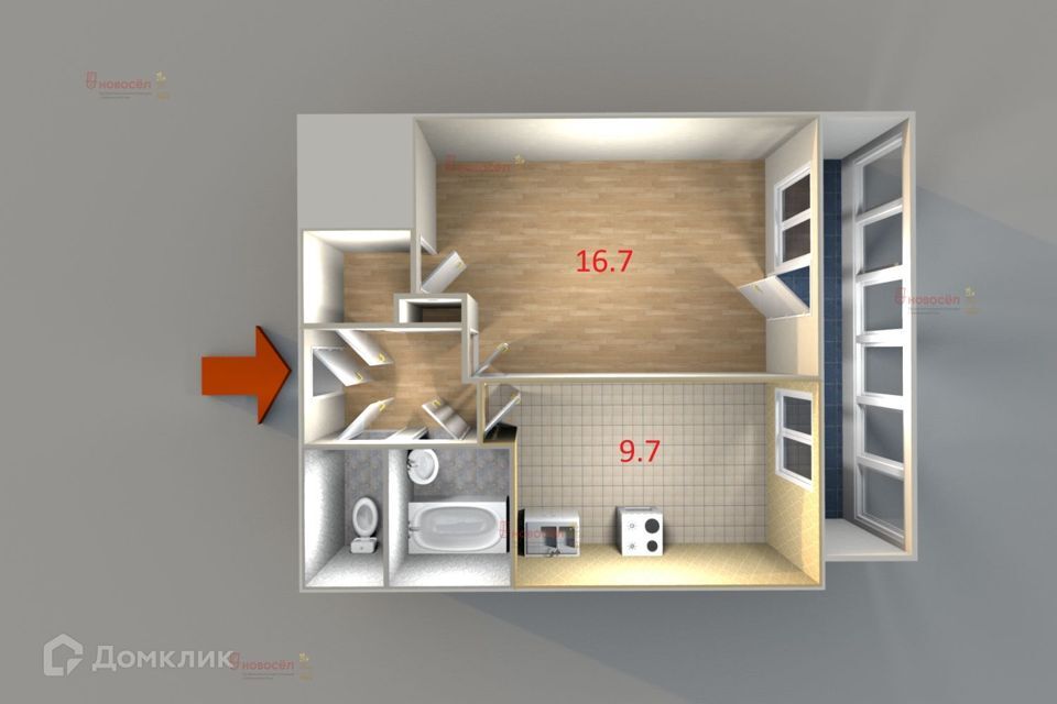 квартира г Екатеринбург Екатеринбург, Печёрская, 3, муниципальное образование фото 2