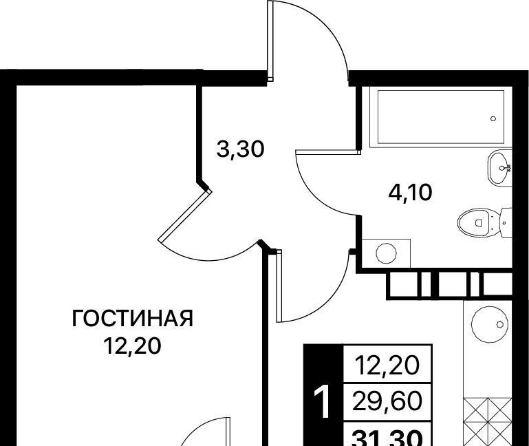 квартира г Ростов-на-Дону р-н Первомайский Смартполет жилой комплекс фото 1