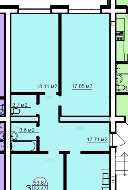 квартира г Калуга р-н Московский ул Изумрудная 25 фото 2