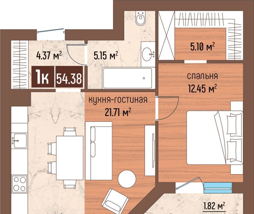 квартира р-н Светлогорский г Светлогорск ул Ольховая 32к/8 фото 1