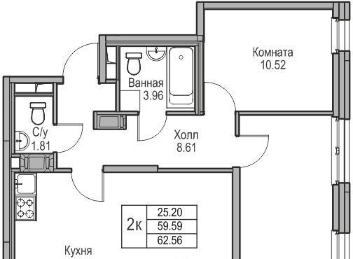 квартира г Санкт-Петербург ул Ивинская 1к/4 Беговая фото 3