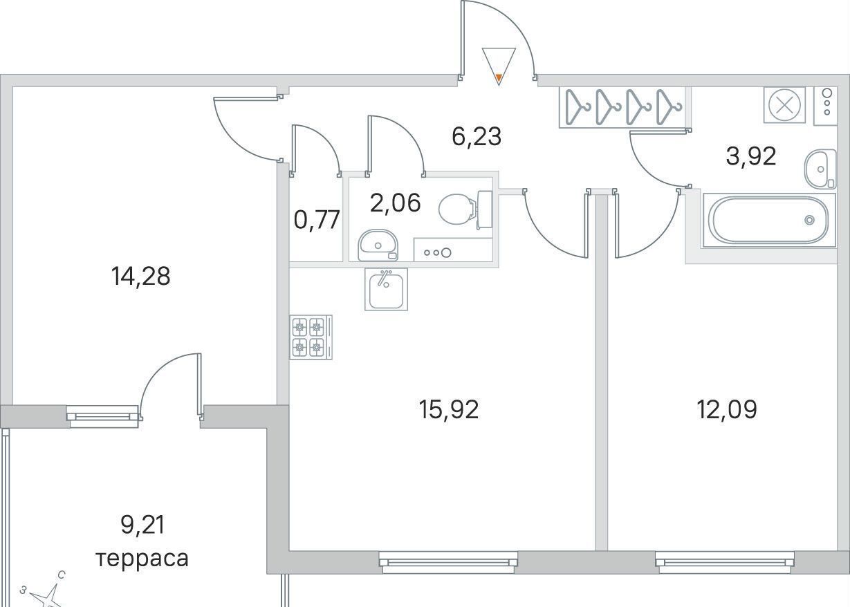 квартира г Санкт-Петербург пр-кт Будённого 24к/3 фото 1