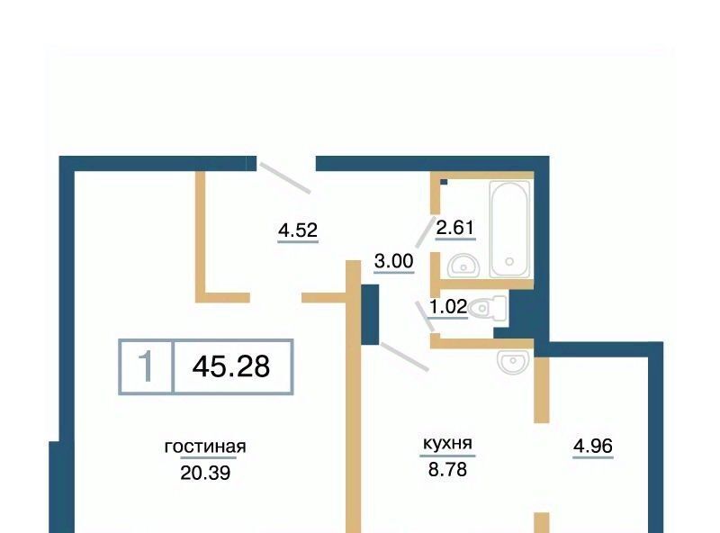 квартира г Красноярск р-н Советский микрорайон «Нанжуль-Солнечный» фото 1