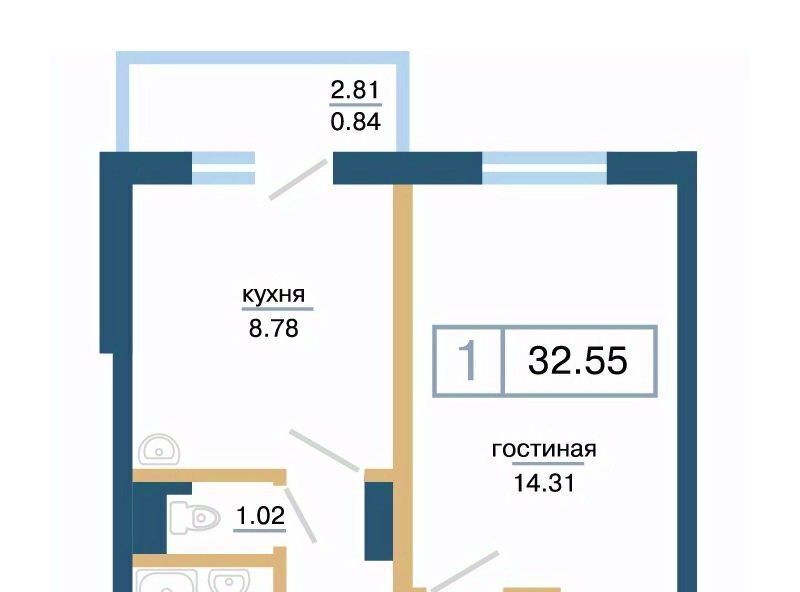 квартира г Красноярск р-н Советский микрорайон «Нанжуль-Солнечный» фото 1