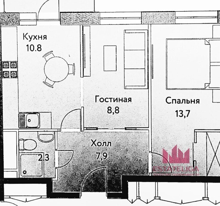 квартира г Москва метро Авиамоторная пр-д Невельского 1к/4 фото 1