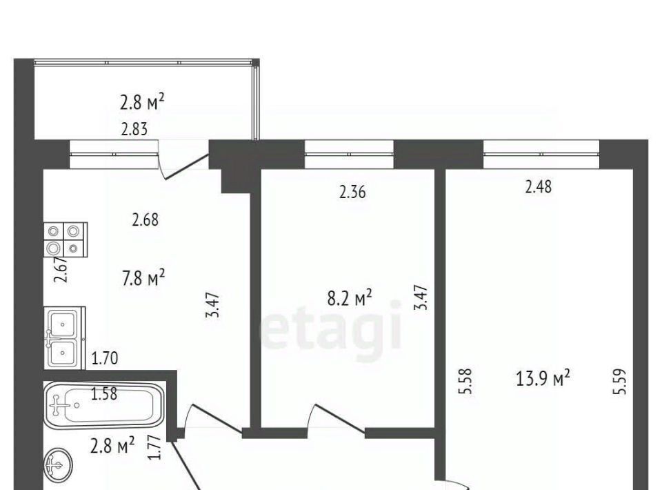 квартира г Якутск ул Лермонтова 26/1 фото 20