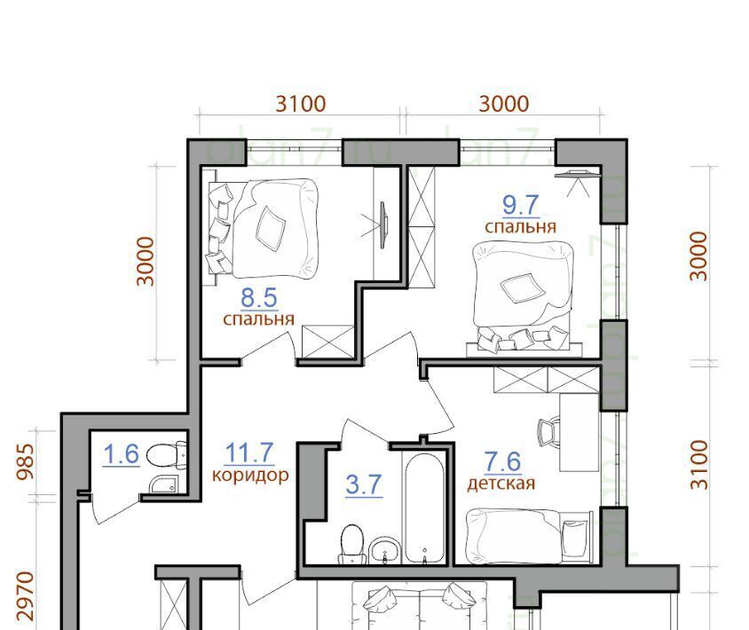 квартира г Иркутск р-н Ленинский Ново-Ленино 1 1-й Ленинский квартал тер. фото 1