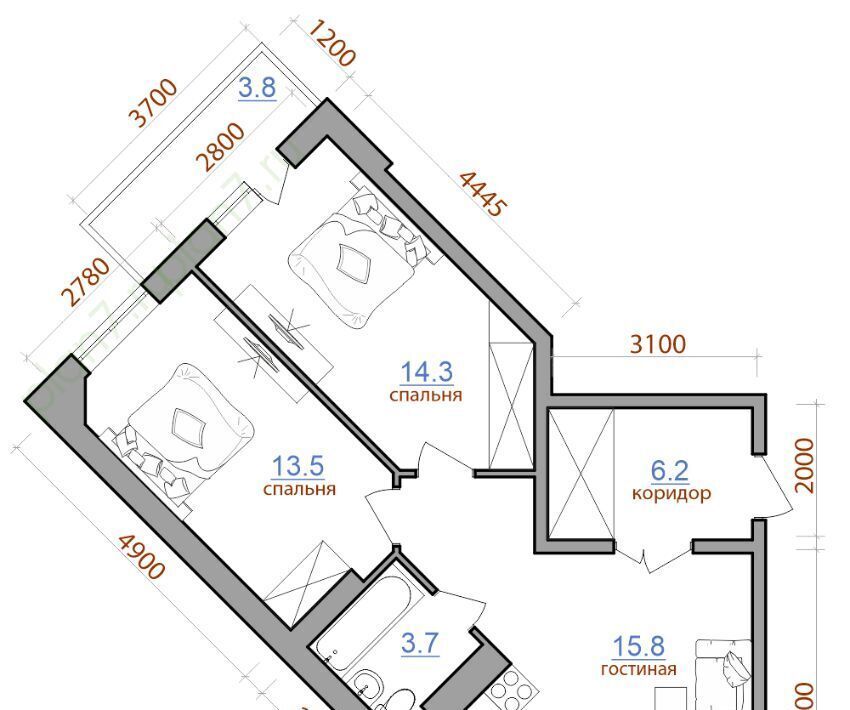 квартира г Иркутск р-н Ленинский Ново-Ленино 2 1-й Ленинский квартал тер. фото 1