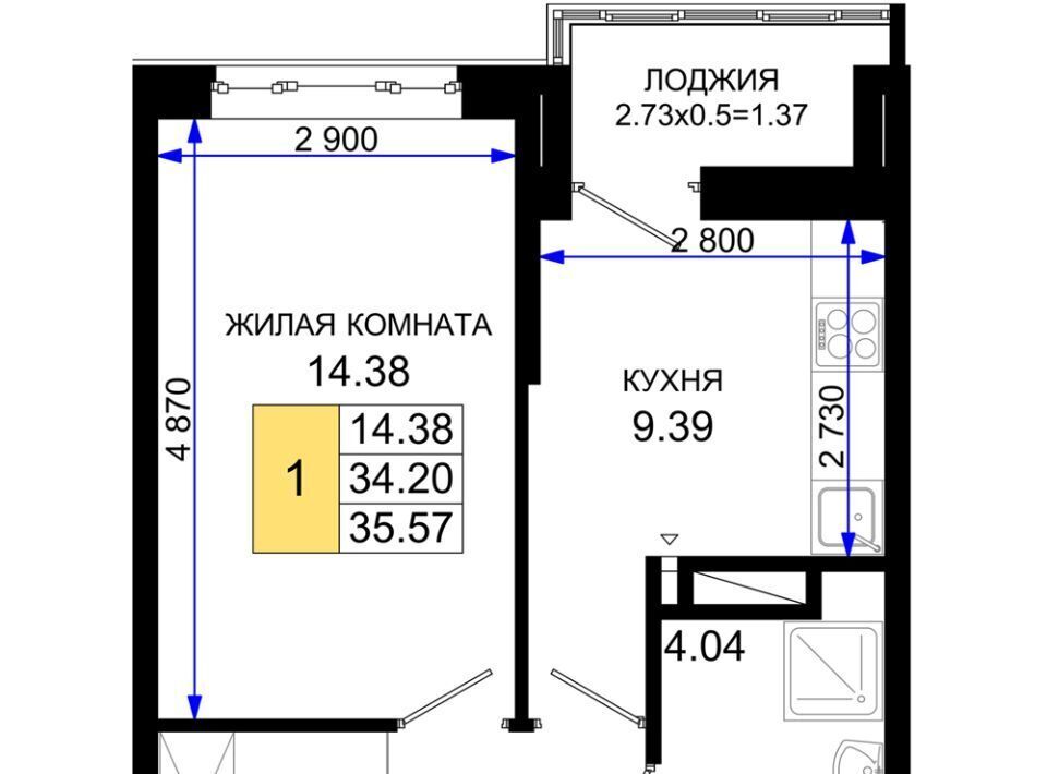 квартира г Ростов-на-Дону р-н Октябрьский пер Элеваторный 6/2а фото 1