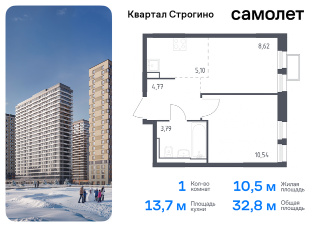 квартира жилой комплекс Квартал Строгино, к 2, Красногорский р-н, Строгино фото