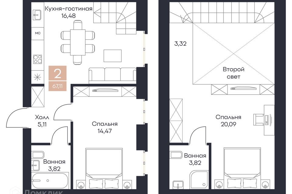 квартира р-н Рязанский с Поляны Жилой комплекс Поляна фото 1