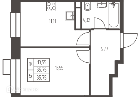 квартира городской округ Пушкинский Ивантеевка фото 1