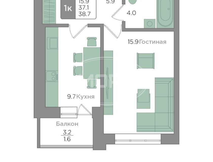 квартира г Калининград р-н Центральный ул Новгородская 3а/6 Калининград городской округ фото 4