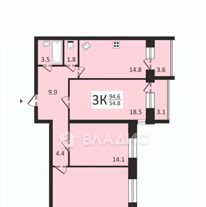 квартира г Владимир р-н Октябрьский ул Мира 24 фото 2