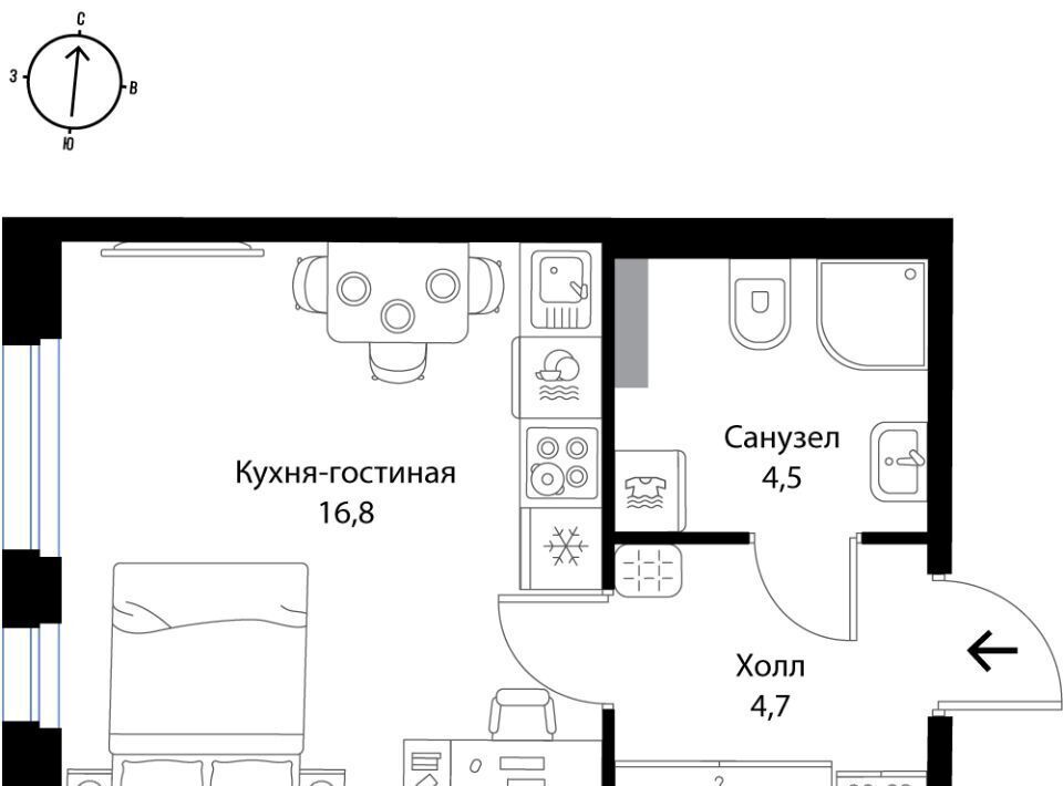 квартира р-н Ломоносовский д Ольгино Низинское с/пос, Проспект Ветеранов, Экография жилой комплекс фото 1