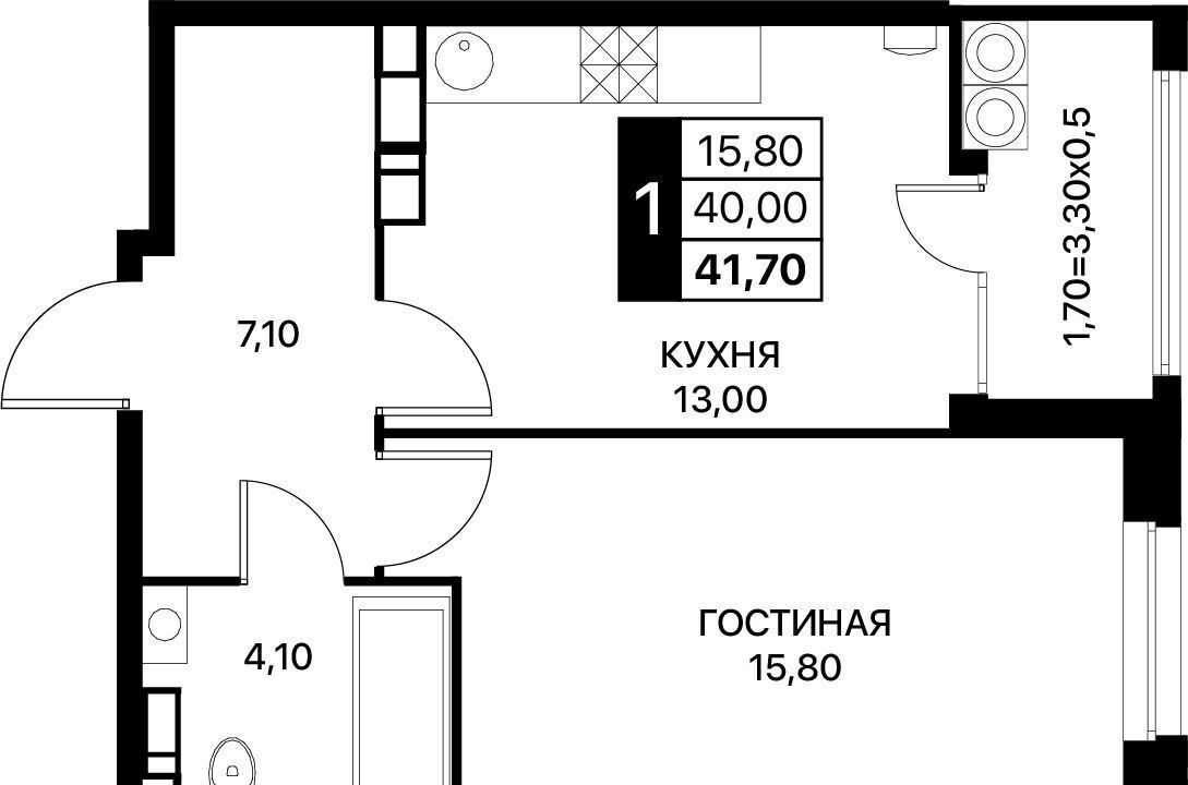 квартира г Ростов-на-Дону р-н Первомайский пр-кт Шолохова Умный квартал «Smartpolet» з/у 3 фото 1