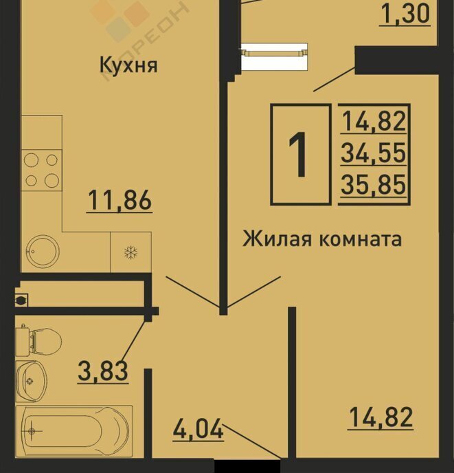 квартира р-н Туапсинский с Небуг ул Газовиков 1/3а 3 3А фото 1