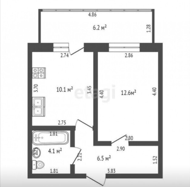 квартира г Орел р-н Железнодорожный ул Ливенская 33 фото 16