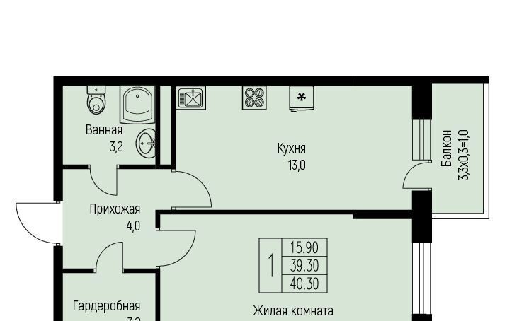 квартира г Краснодар п свх Прогресс п Березовый р-н Прикубанский ЖК Прогресс фото 1