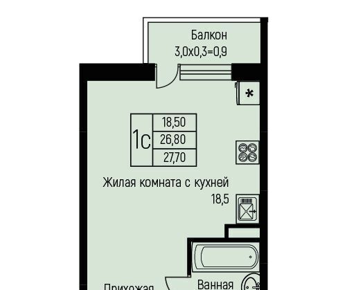 квартира г Краснодар п свх Прогресс п Березовый р-н Прикубанский ЖК Прогресс фото 1