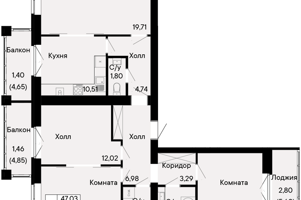 квартира г Ростов-на-Дону р-н Октябрьский пер Бориславский 47 Ростов-на-Дону городской округ фото 1