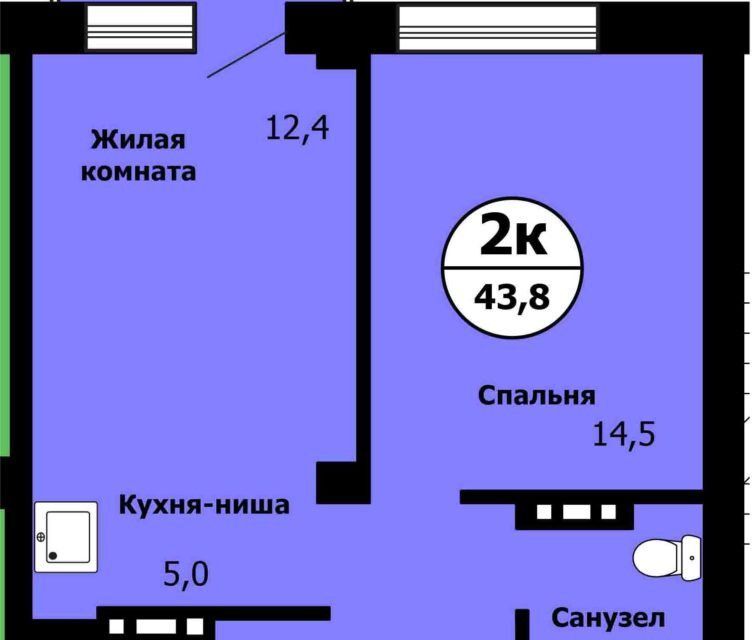 квартира г Красноярск р-н Свердловский ул Лесников 49 Красноярск городской округ фото 9