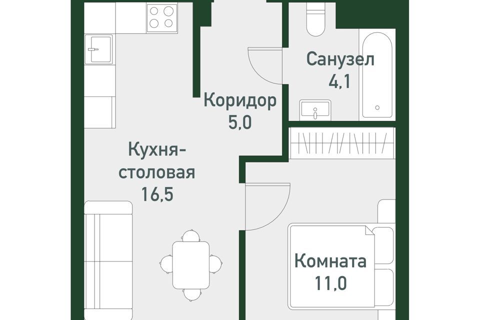 квартира г Челябинск р-н Советский Челябинский городской округ, Спортивная улица, 22 фото 1