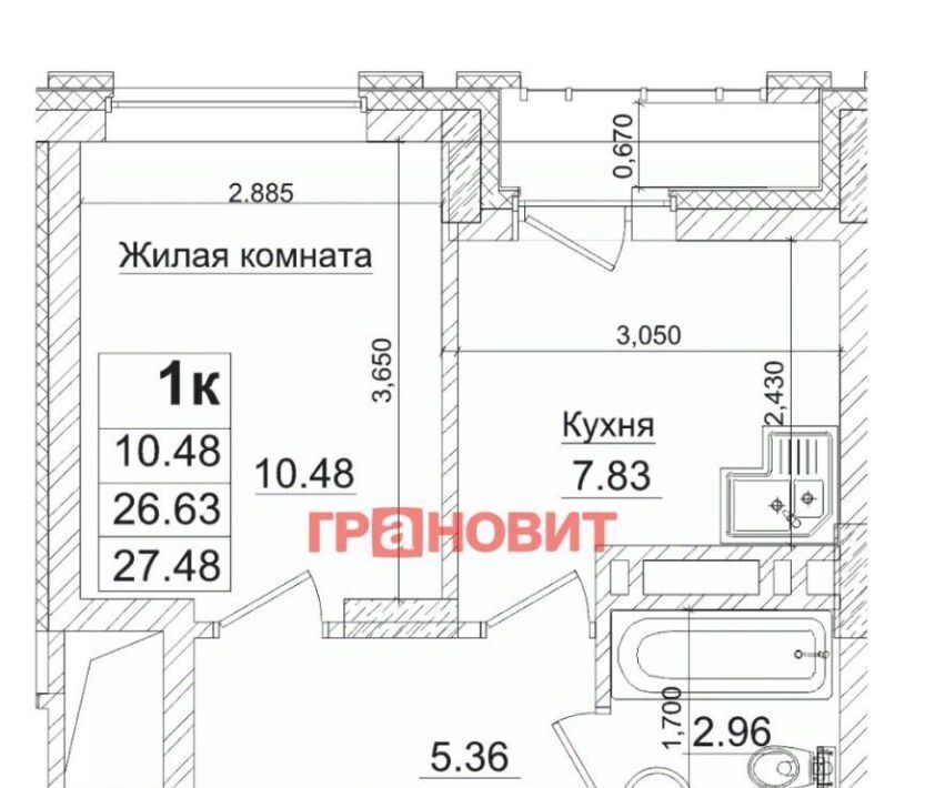 квартира г Новосибирск метро Площадь Гарина-Михайловского р-н Железнодорожный ул Фабричная 65/1 фото 5