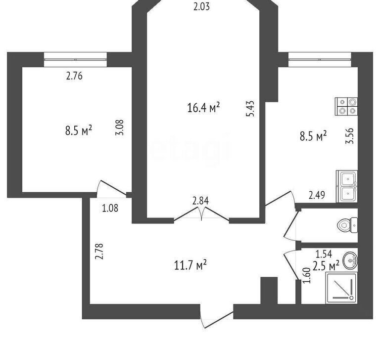 квартира г Красногорск ул Благовещенская 12 Аникеевка фото 2