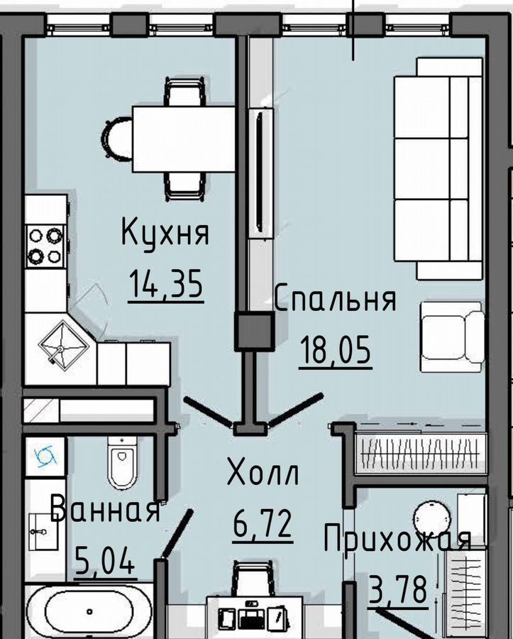 квартира г Грозный пр-кт им В.В.Путина 1б Висаитовский район фото 8