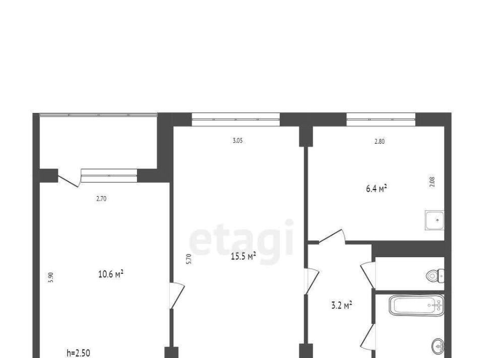 квартира г Красноярск р-н Железнодорожный ул Красномосковская 32 фото 24