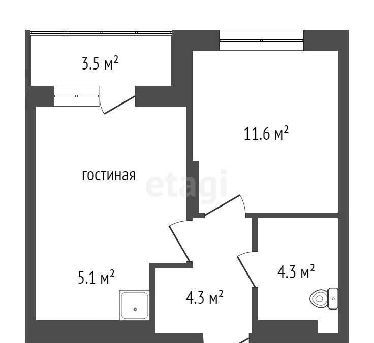 квартира г Красноярск р-н Кировский ул Кутузова 2 Прогресс-кварталы «Перемены» фото 16