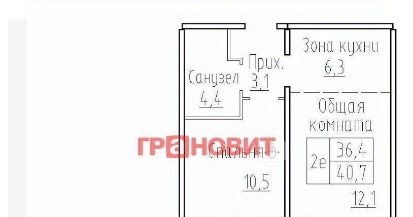 квартира р-н Новосибирский п Элитный ул Венская 21 сельсовет, Мичуринский фото 2