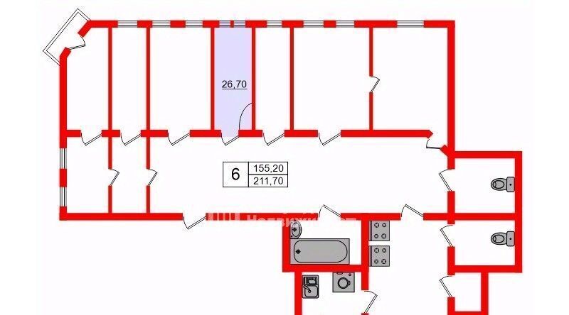 комната г Санкт-Петербург метро Пушкинская ул Можайская 37/39 округ Семёновский фото 2