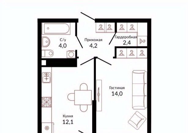 квартира г Краснодар р-н Прикубанский ул Конгрессная 43 фото 2