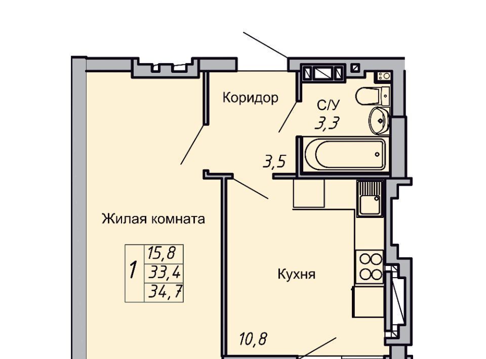 квартира г Волгоград р-н Кировский ЖК «Засекин» фото 1