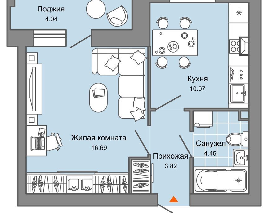 квартира г Ульяновск р-н Засвияжский жилой комплекс Город Новаторов, 2 фото 1