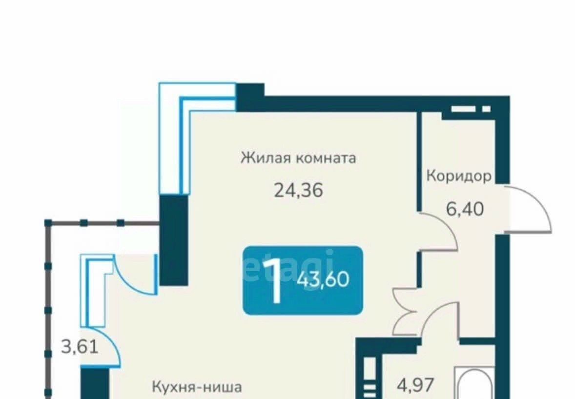 квартира г Новосибирск Речной вокзал ул Владимира Заровного 6 фото 10