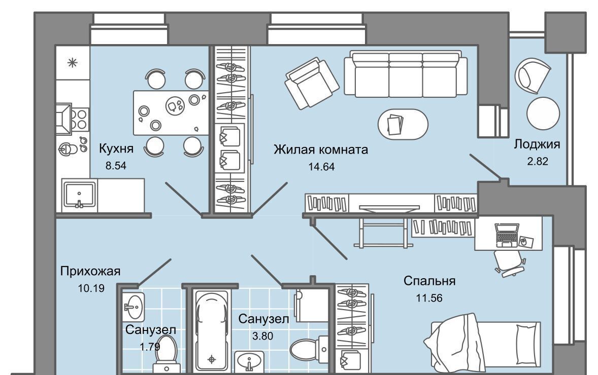 квартира г Киров р-н Ленинский ул Дмитрия Козулева фото 1