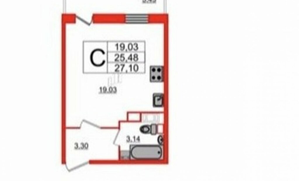 квартира г Санкт-Петербург ул Среднерогатская 16к/2 Звёздная фото 18