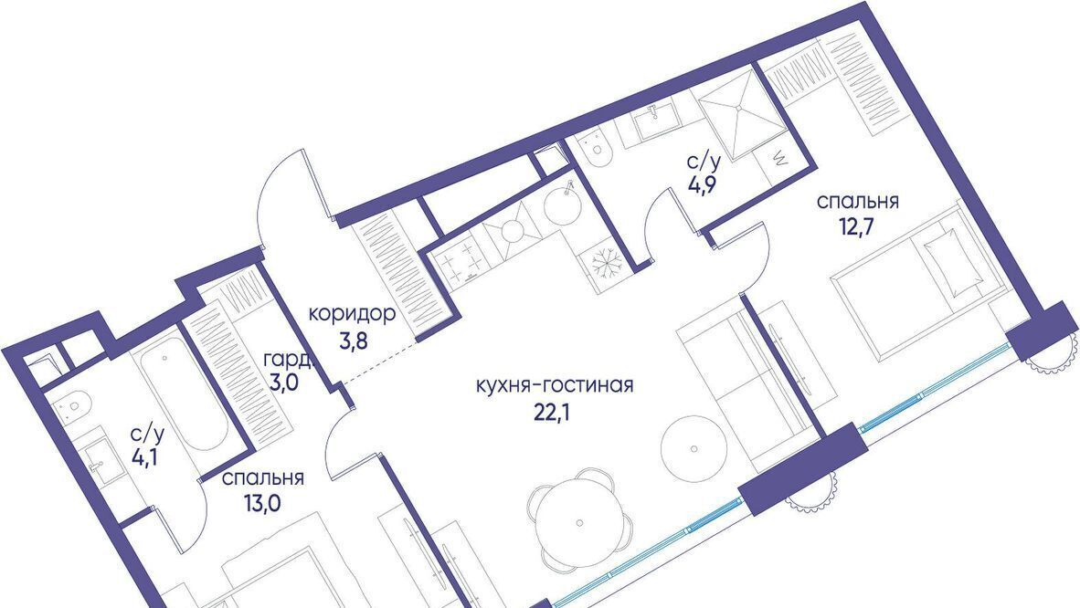 квартира г Москва метро Терехово ЖК «Остров» 10-й кв-л фото 1