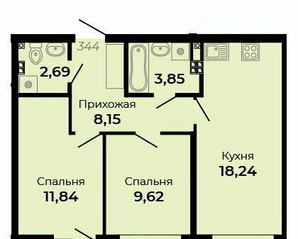 квартира г Верхняя Пышма ул Огнеупорщиков 5б ЖК «Есенин» Проспект Космонавтов фото 1