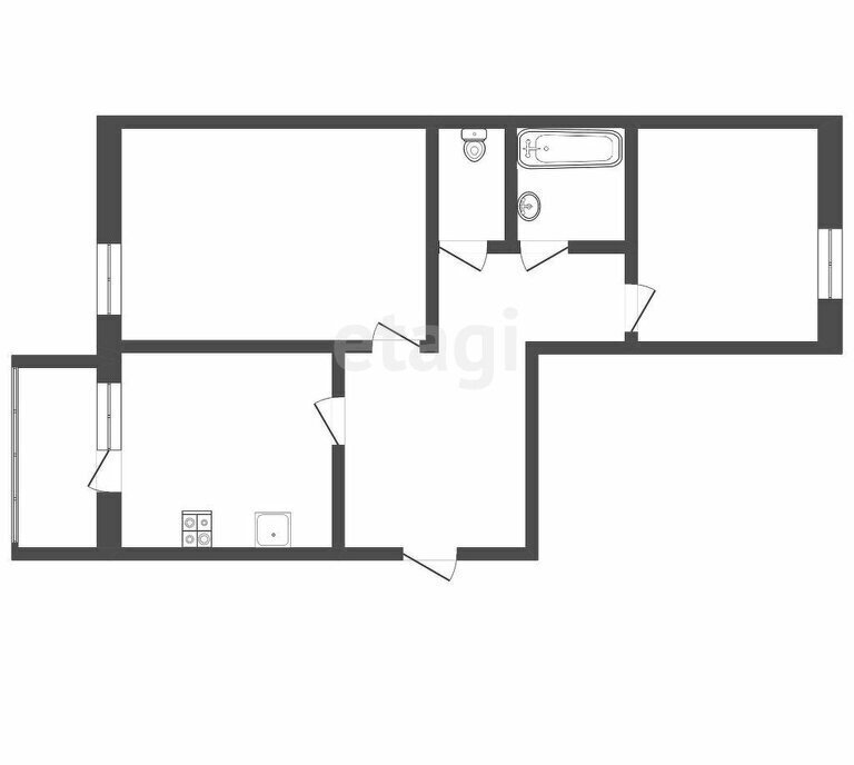 квартира г Тобольск 13, 10-й микрорайон фото 25