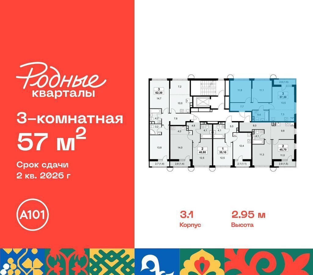 квартира городской округ Наро-Фоминский г Кокошкино Толстопальцево, пос. Марушкинское, кв-л 33, з/у 3, д. 3 фото 2