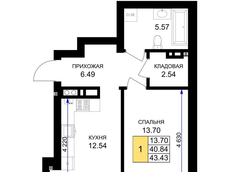 квартира р-н Гурьевский г Гурьевск ЖК «Включи» фото 1